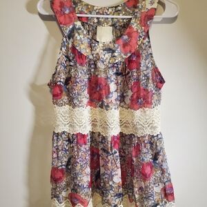 Anna Sui Multicolor Silk Top